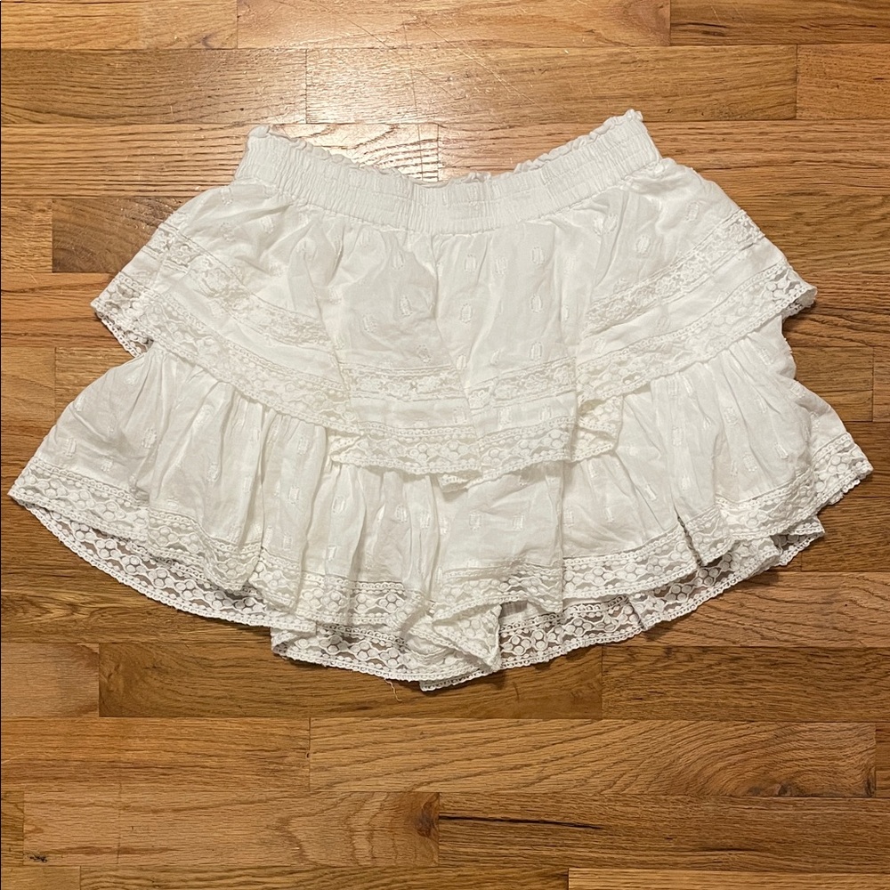 White Lace Tiered American Eagle Skort